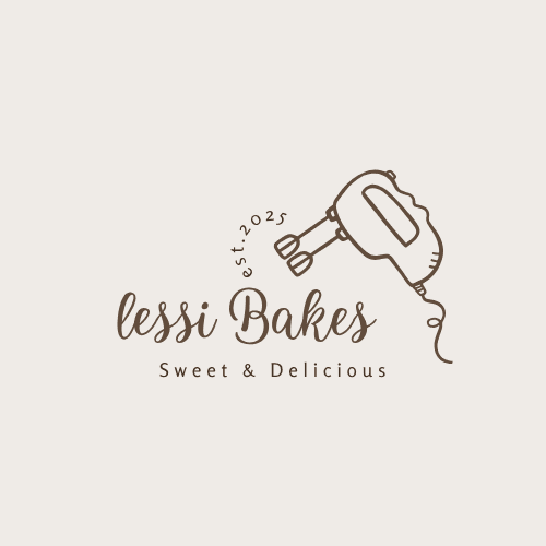 Lessi Bakes logo with hand mixer